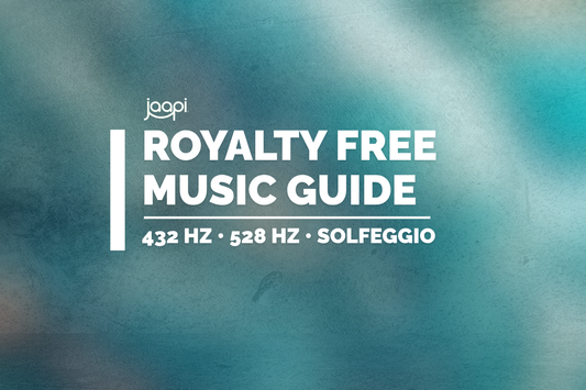 Royalty free music guide featuring 432 Hz, 528 Hz, and solfeggio healing frequencies for YouTube creators and wellness professionals