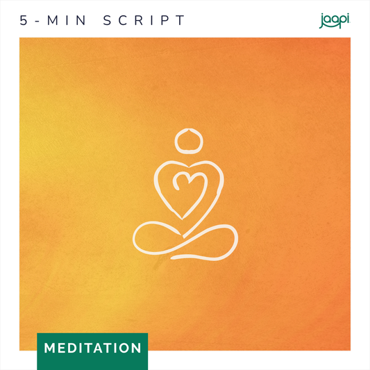 Cover art for royalty-free download "5-Minute Guided Meditation Script PDF" by Jaapi 