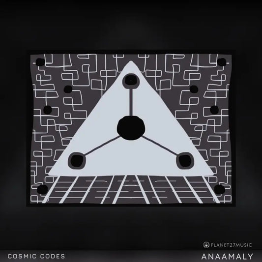 White triangle with three black circles symbolizing Cosmic Codes and Solfeggio Frequencies