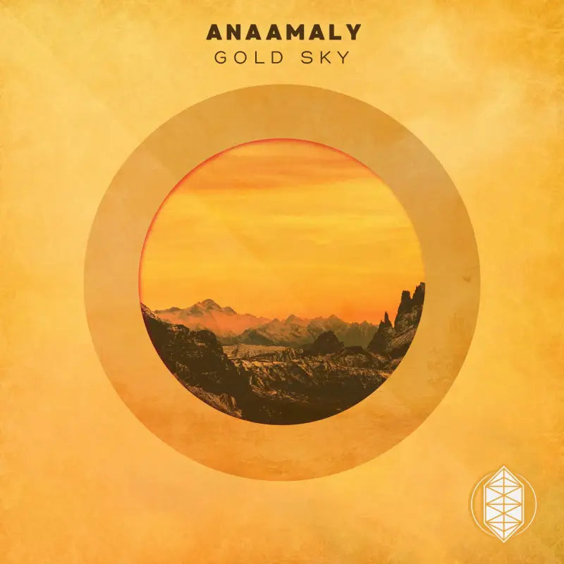 Album cover for Gold Sky by Anaamaly featuring a peaceful ambient escape at sunset