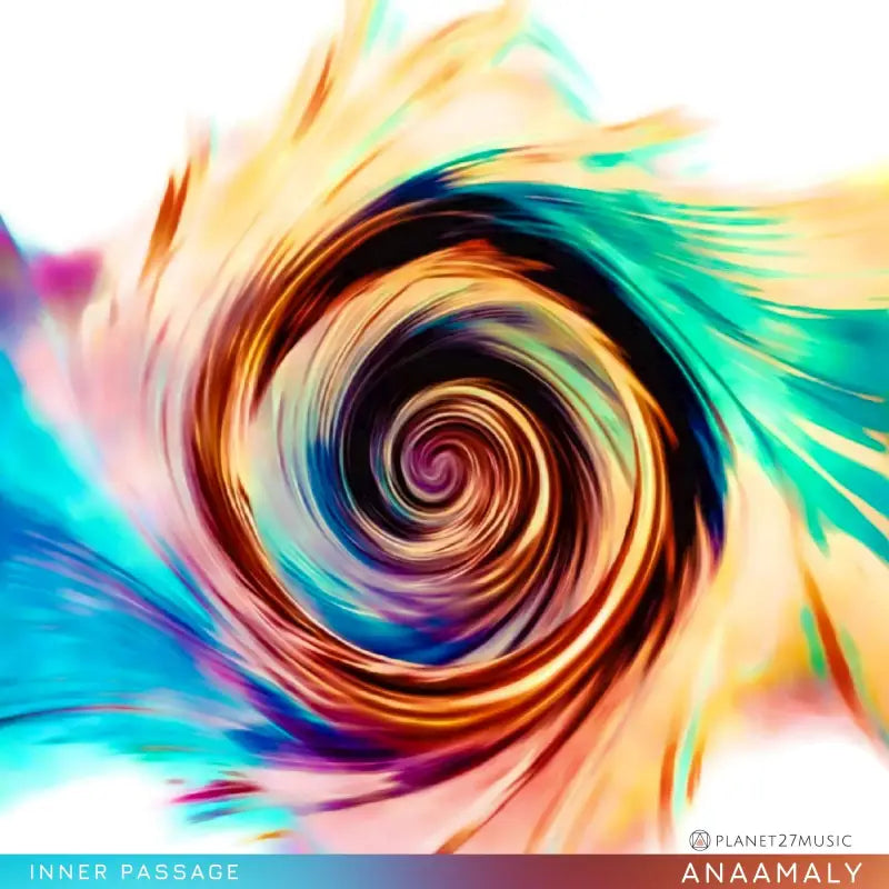 Vibrant spiral of colors in Inner Passage, enhancing relaxation music and solfeggio frequencies