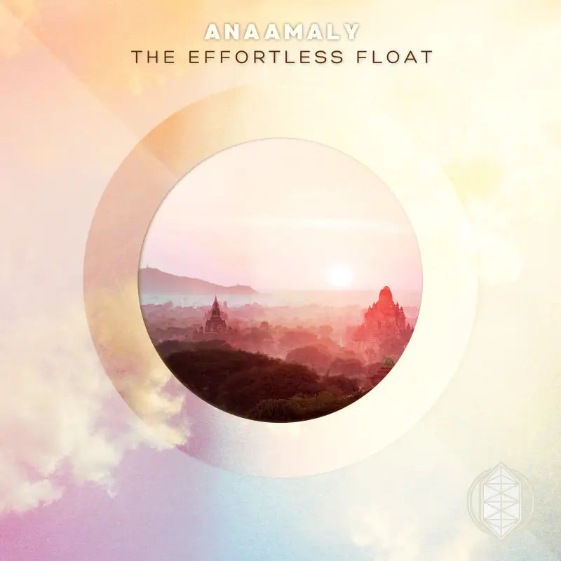 Album cover of The Effortless Float with misty mountains and sunset, royalty free music